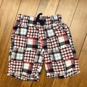 Boys Plaid Cotton Drawstring Shorts